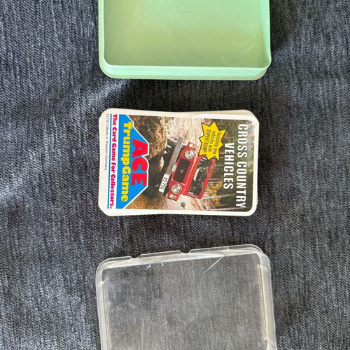 Cross Country Vehicles card game used, collectible set of 32