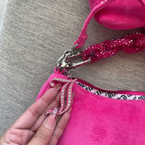 Juicy Couture Blossom chain crossbody bag like new, pink