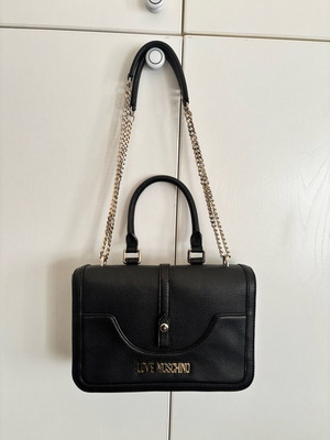 Moschino crossbody bag like new, black, rectangular