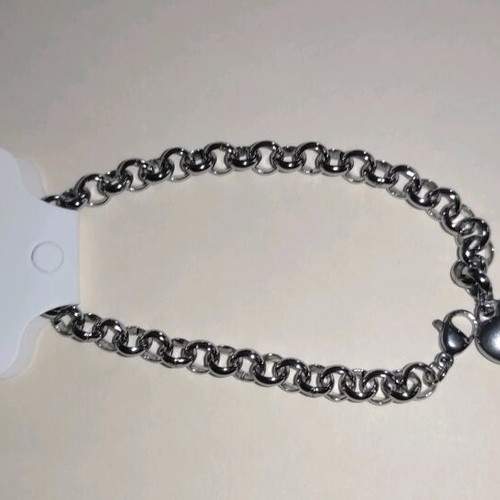 Silver stainless steel bracelet for women Heart Charms new