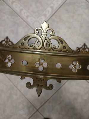 Bronze chandelier wreath used, 41 cm diameter