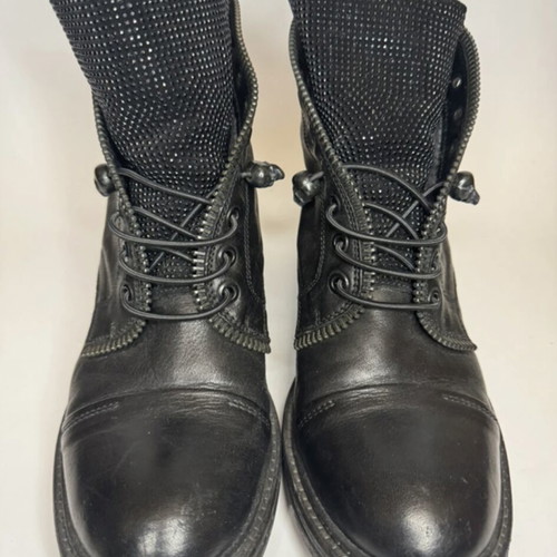 Fru.It leather boots with studs and fur lining, size 37, like new