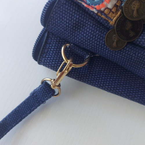 Boho crossbody bag new, blue