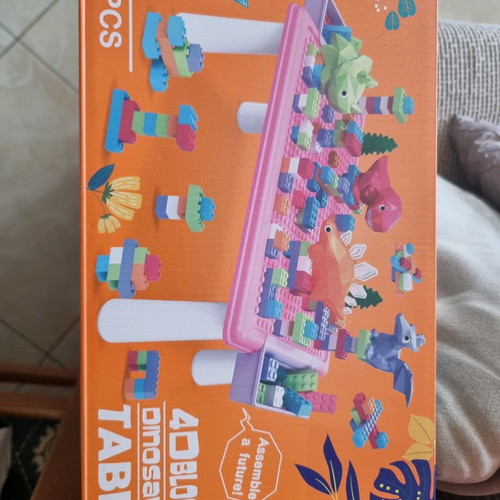 Table for building with blocks and dinosaurs new without box