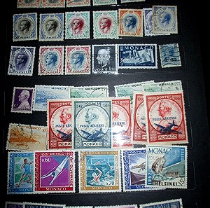 Συλλογή 75 γραμματοσημων Μονακό
