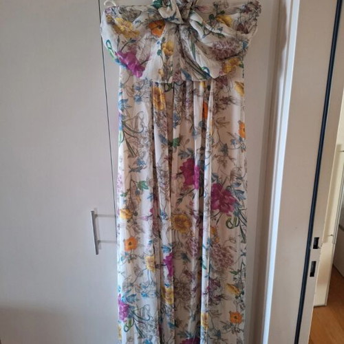 H&M summer dress tied at the neck like new, multicolor, size M