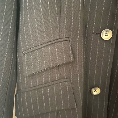Black striped jacket like new, size M