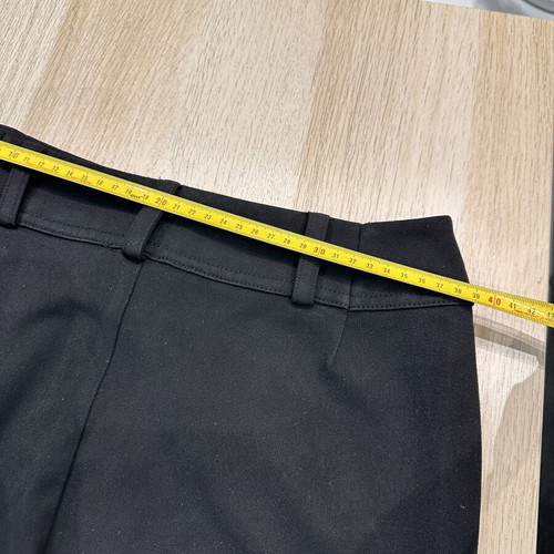 RANNIA black skirt with faux leather and zipper, size 38, used