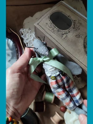 Cute Bunny Handmade Doll New