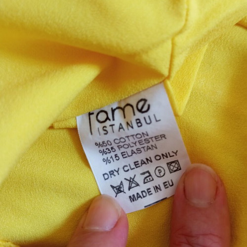 Yellow summer mini dress halter neck like new, size L fits M