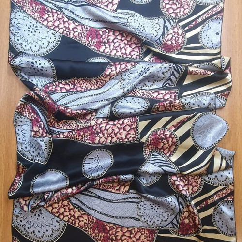 Pashmina scarf 100% silk printed new 2 meters x 75 width