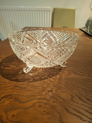 Crystal fruit bowl like new, 22×11.5 cm