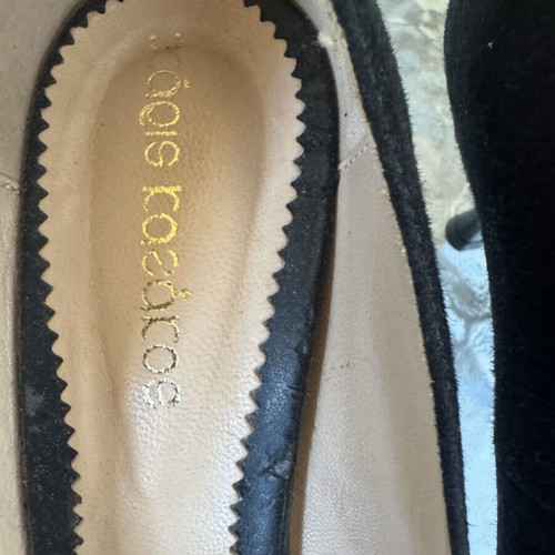 Kitten Heel Shoes Haris Kazakos New Black Suede Leather
