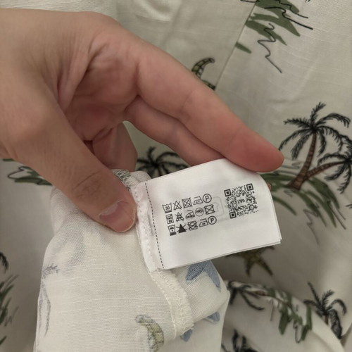 Zara summer tropical dress white with palm trees and starfish like new