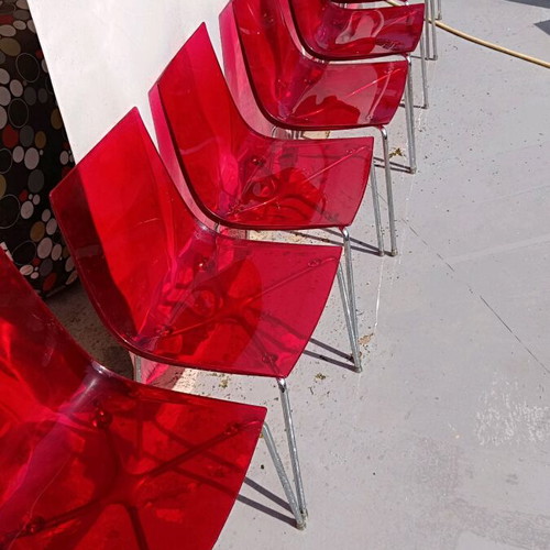 Allegra red transparent chair Siesta like new