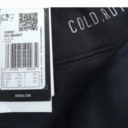 Adidas Cold.Rdy men's pants 3XL new, black, Aeroready fabric