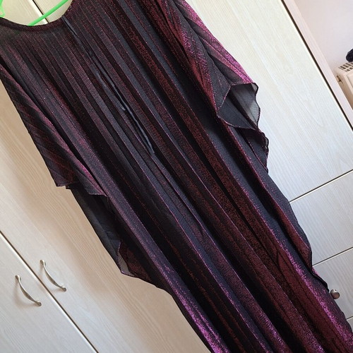 Women's iridescent black pink purple dress semi-transparent like new