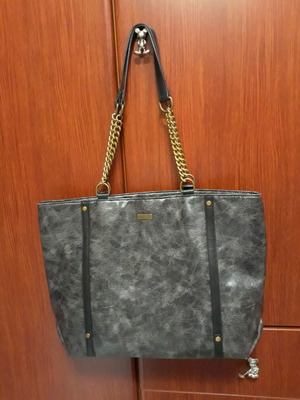 Stella Doca shoulder bag, black and grey