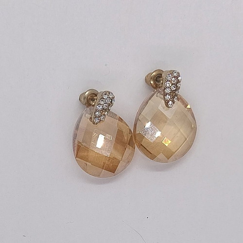 Stud earrings with crystals like new, vintage