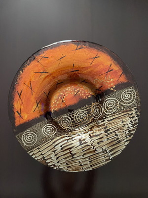 Διακοσμητική πιατέλα Boho Ethnic Art σαν καινούργιο, 43εκ