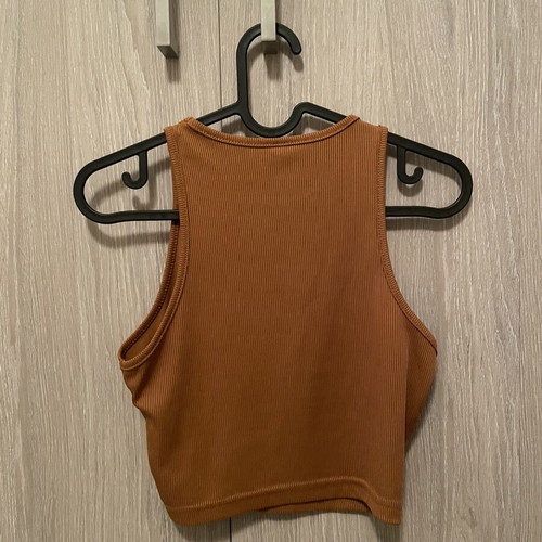 Shein brown-orange crop top