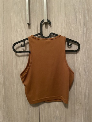 Shein brown-orange crop top