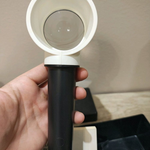 Vintage Russian magnifying glass with light and case, new