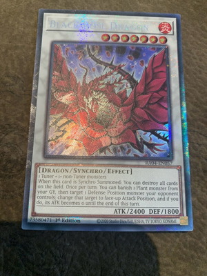 Yu-Gi-Oh Black Rose card vintage collectible, unique foil, new