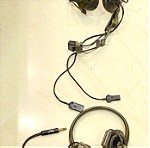  Δέκα (10) στρατιωτικές συσκευές ασυρματιστών (ακουστικά-μικρόφωνα-καλώδια) λειτουργικά του Ε.Σ. (120  ευρώ)