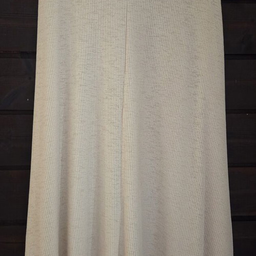 Mango knit midi flared A-line skirt, beige