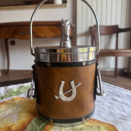 Vintage Equestrian Ice Bucket 70s, like new