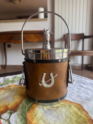 Vintage Equestrian Ice Bucket 70s, like new