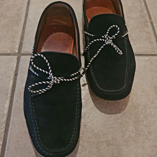 Boss men's moccasins dark blue like new