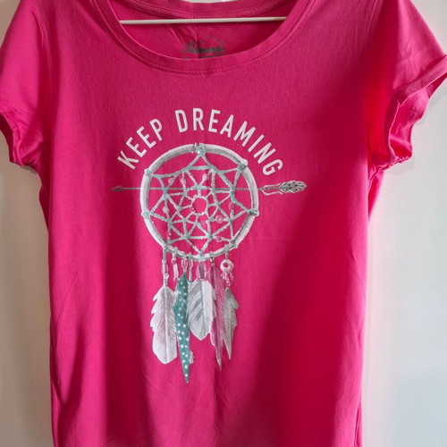 Admiral Pink T-Shirt M Keep Dreaming Dreamcatcher Print Boho Style new