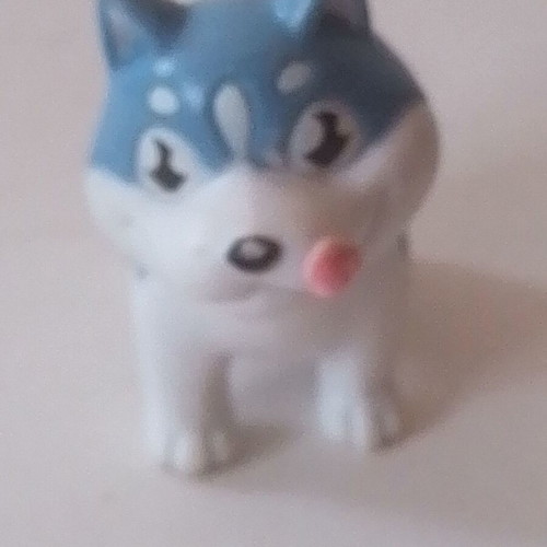 Husky puppy dog figure used, 7 cm length