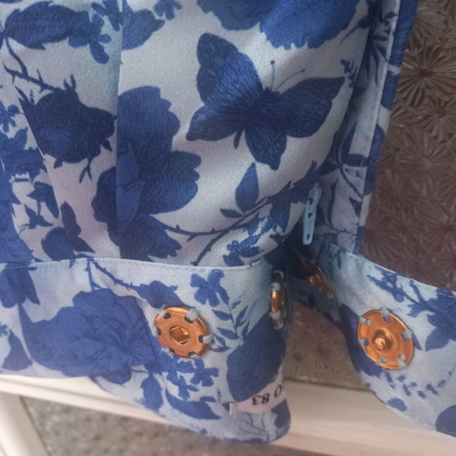 Studio 83 blue satin pants like new, Greek brand