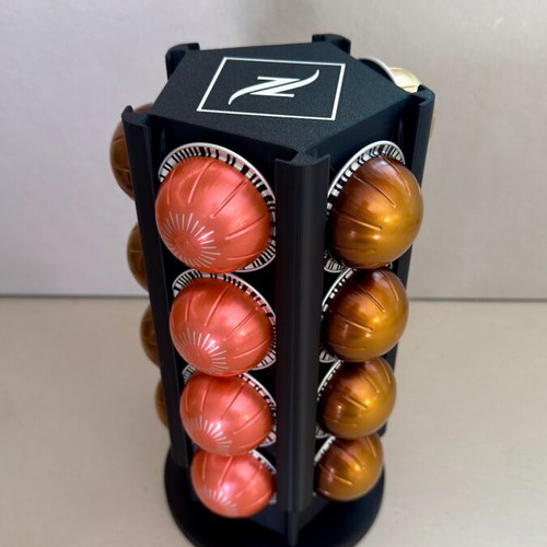 Rotating coffee capsule holder compatible with Nespresso Vertuo new