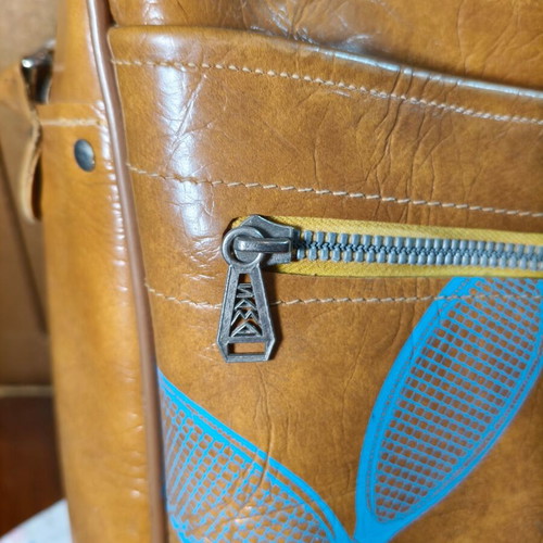 Vintage Rex Olympic leather bag 1960s handmade, like new