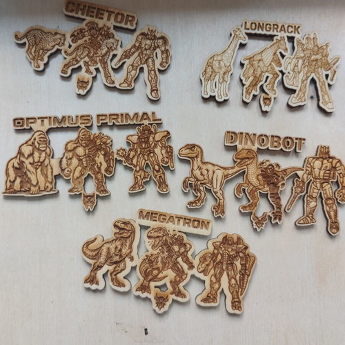 Transformers Beast Wars wooden decoration, 10cm, custom order