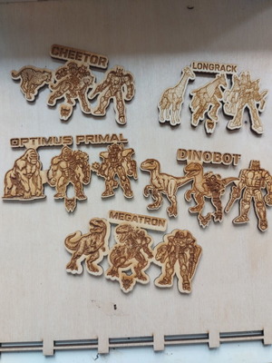 Transformers Beast Wars wooden decoration, 10cm, custom order