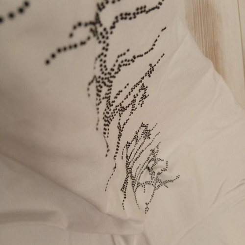 Bershka unisex small t-shirt with embossed rhinestones