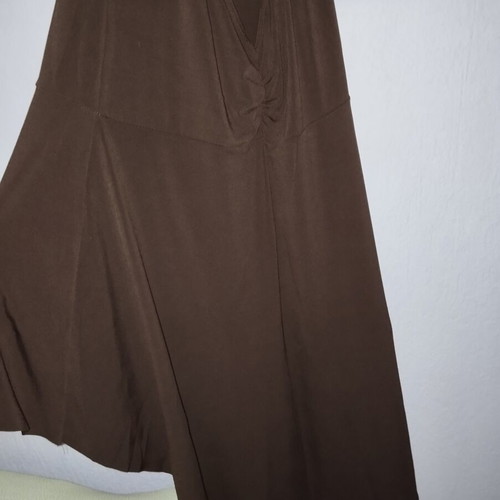 Dress asymmetrical with open back, like new, size M, brown