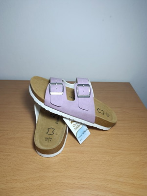 Ocean Addicts anatomical slippers purple with double strap