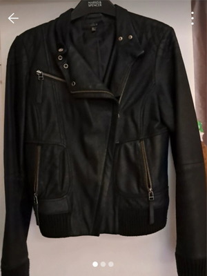 Leather jacket basic 100% leather, like new, size S, black