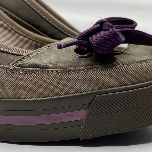 Nanette Lepore for Keds wedge platform shoes used, size US8 EU38.5, gray with purple