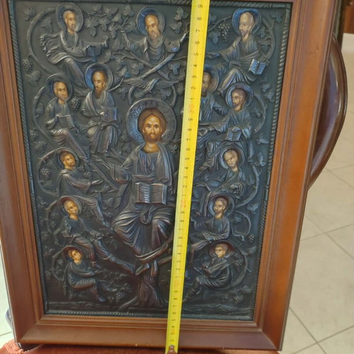 Silver Vine Icon 950° large painting, 43x34 cm