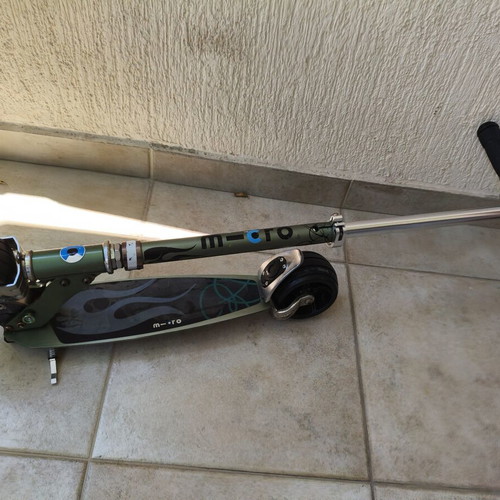 Micro metal scooter used, extendable and foldable