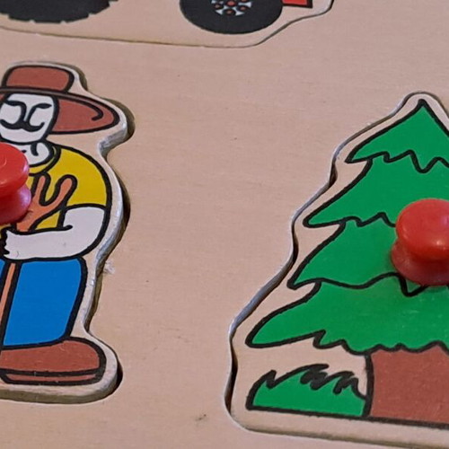 Eichhorn wooden puzzle XL used, 30 pieces, farm theme