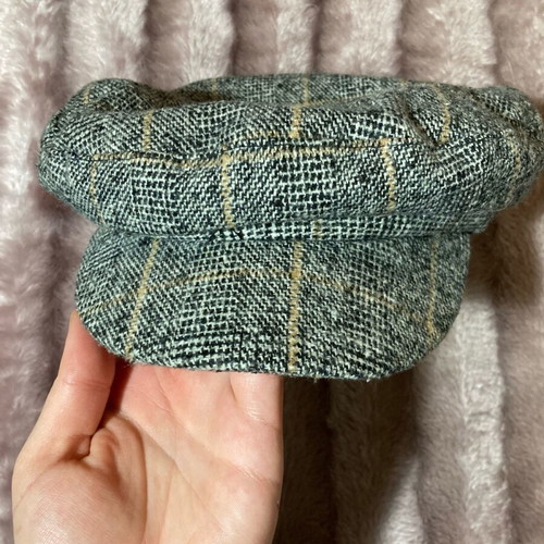 Checked flat cap Primark like new, grey multicolor