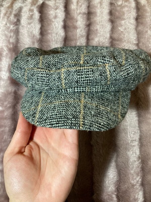 Checked flat cap Primark like new, grey multicolor